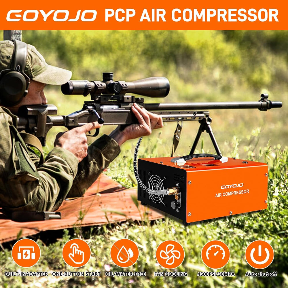 GOYOJO PCP Air Compressor, Max 4500 PSI / 300 Bar, Fast Fill for Airguns or P...