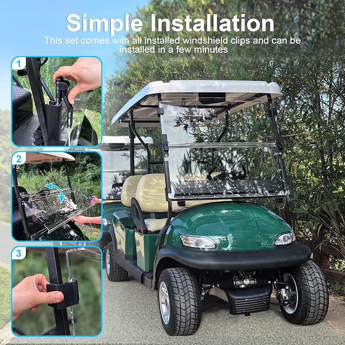 Upgraded Club Car Precedent Windshield, Golf Cart Windshield