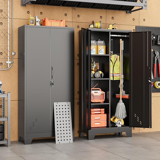 61" H Metal Storage Cabinet, Storage Shed