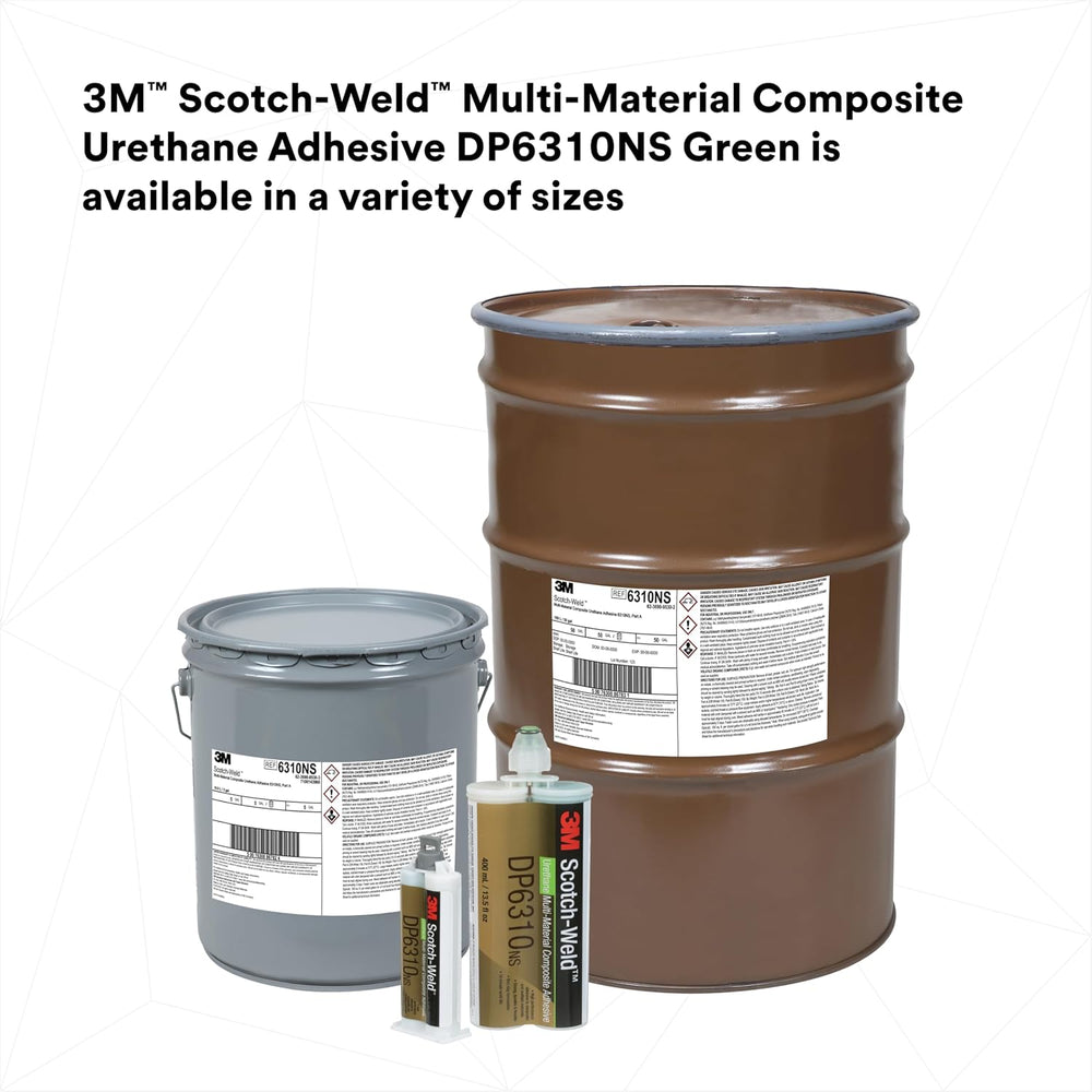3M Scotch-Weld Multi-Material Composite Urethane Adhesive DP6310NS, Green