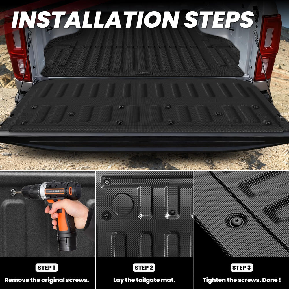 LASFIT Tailgate Mat for Ford Ranger 2023 2022 2021 2020 2019 Truck Tailgate L...