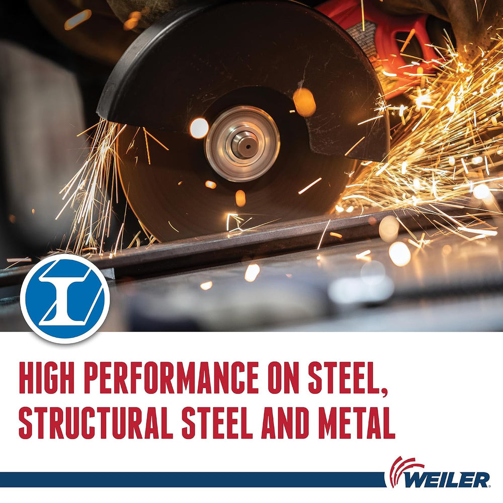 Weiler 58030 4-1/2 Inch Cutting Wheel, Tiger Zirc Steel/Metal Fast Cut & ...