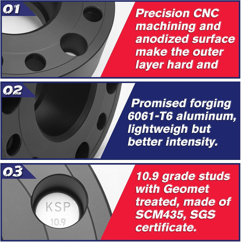 KSP 6x5.5 Wheel Spacers 2 Inch for Silverado 1500 Sierra 1500, 6x139.7 M14x1....