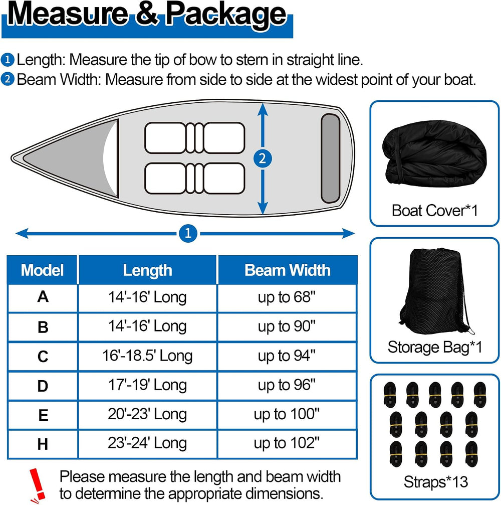 iCOVER Trailerable Boat Cover- 20'-23' Waterproof Heavy Duty Marine G...