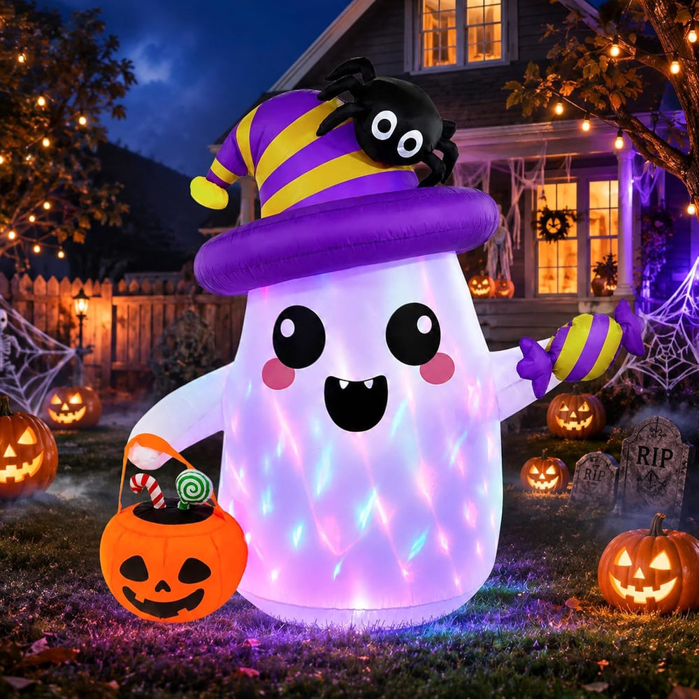 Halloween Inflatables Outdoor Decorations, 5FT Ghost Blow Up Yard Dรฉcor
