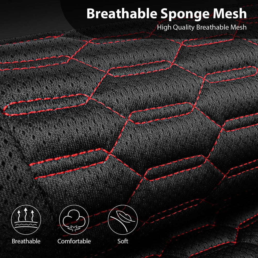 CAR PASS 3D Foam Mesh Leather Car Seat Covers Full Set,Breathable Mesh Faux L...