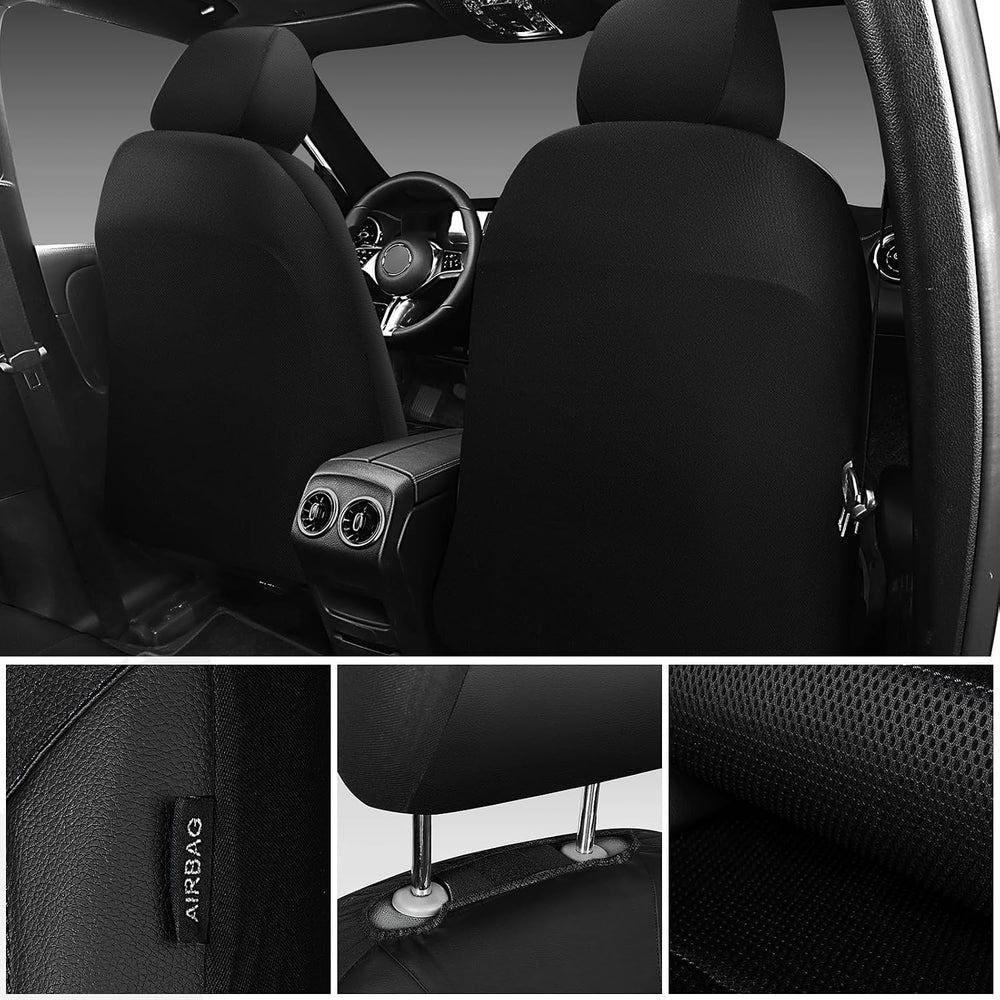 CAR PASS Universal Leather Two Front Seat Covers,Sport seat Covers fits Most ...