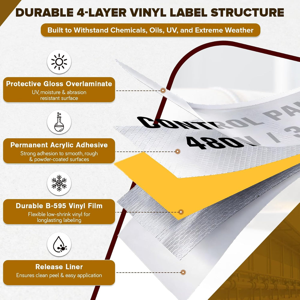 Replacement for Brady All Weather Permanent Adhesive Vinyl Label Tape, Only F...