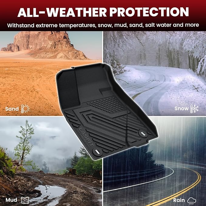 LASFIT Floor Mats&Trunk Mat for Toyota Highlander 2014-2019, All Weather TPE