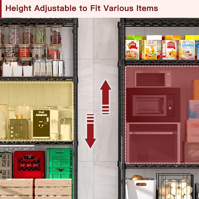 PrimeZone 36" W x 16" D x 79" H Wire Storage Shelves