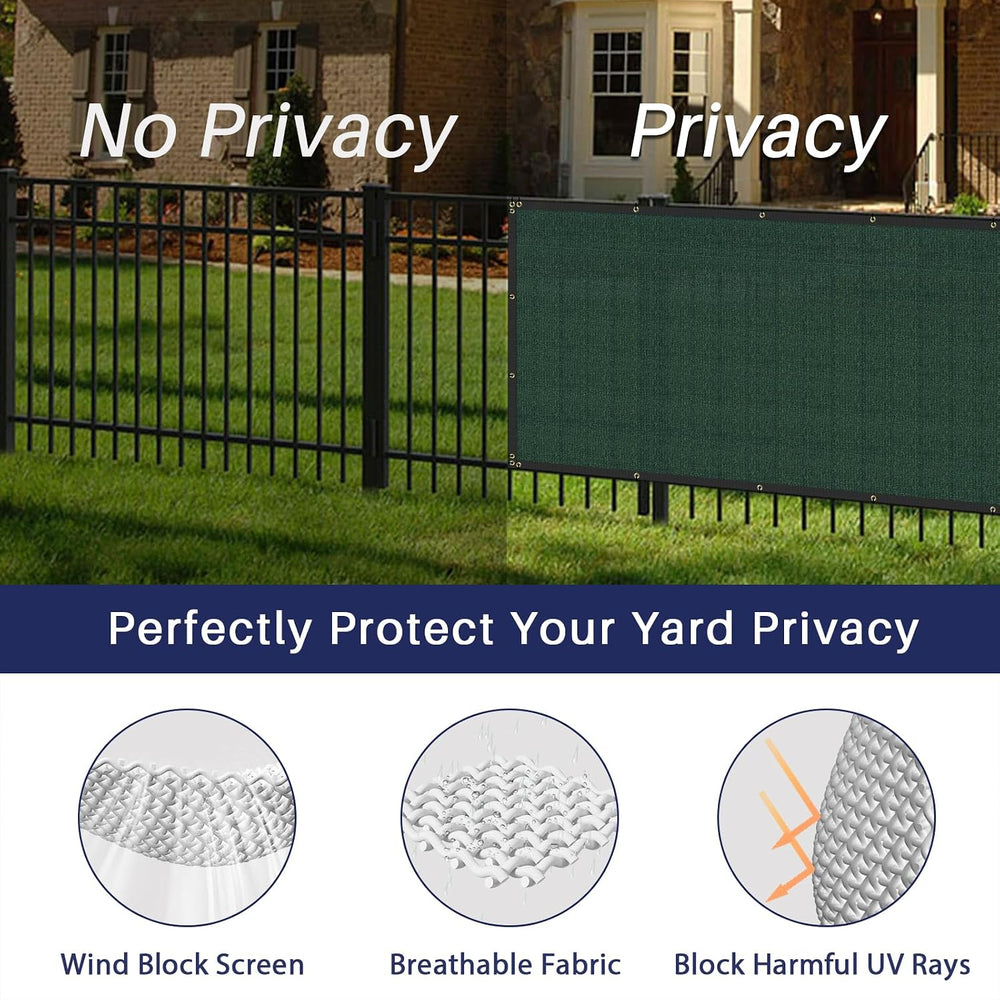 Windscreen4less 4' x 50' Privacy Fence Screen Heavy Duty Windscreen F...