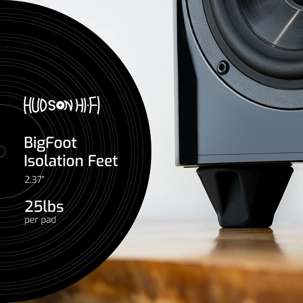 Speaker Isolation Feet – 8-Pack 1.5" Bigfoot Rubber Pads by Hudson Hi-Fi...
