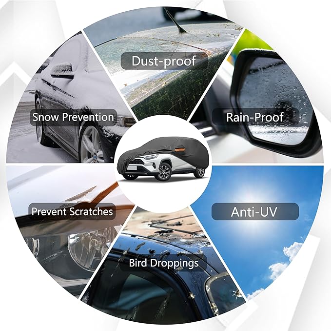 MORNYRAY Compatible with Toyota Tacoma, Car Cover Outdoor Waterproof Sun Rain