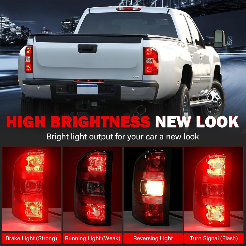 Tail Lights Assembly for Chevy Silverado 1500 2500 3500 2500HD 3500HD 2007 20...