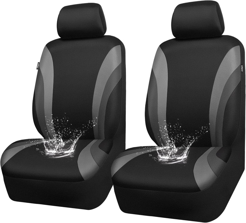 CAR PASS EVA Waterproof Car Seat Covers Front Seats,Gray Two Front Seat Cover...