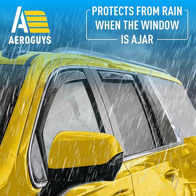 Extra Durable Window Deflectors in-Channel Window Visors Rain Guards Fit (4 pcs)