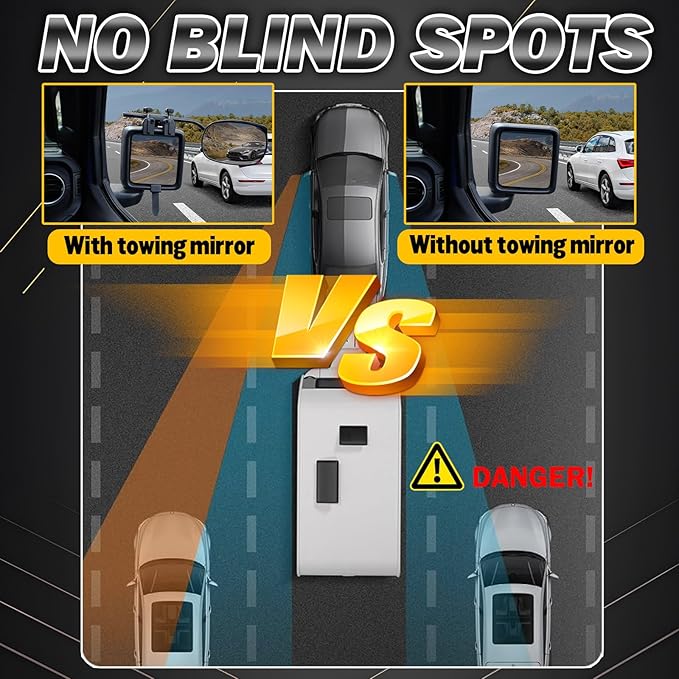 Universal Clip on Towing Mirrors Extensions (2 Pack)