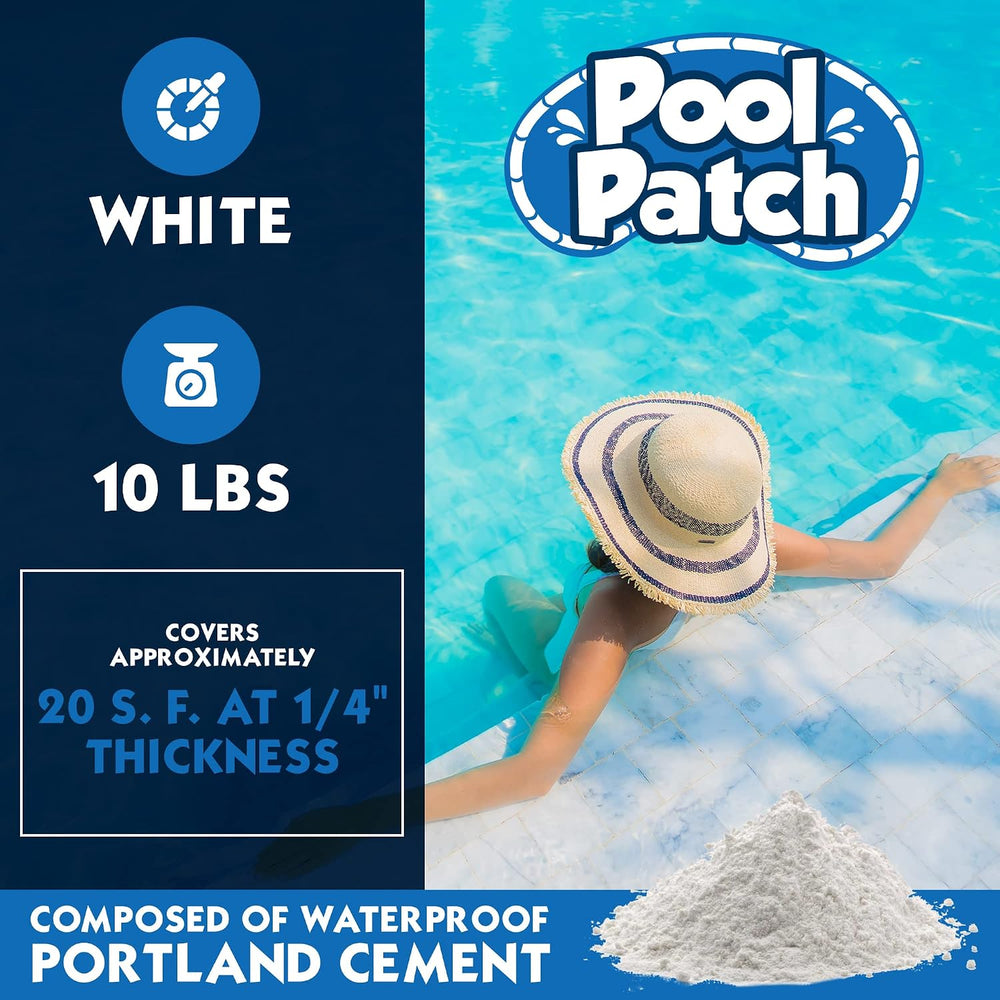 Pool Patch Pool Tile Thinset Adhesive Repair Kit 10 lb - Easy to Mix and Appl...