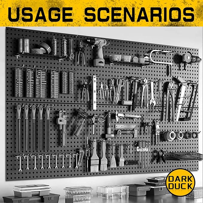 100PCS Pegboard Accessories Organizer Kit, Paper Towel Holder, Closet