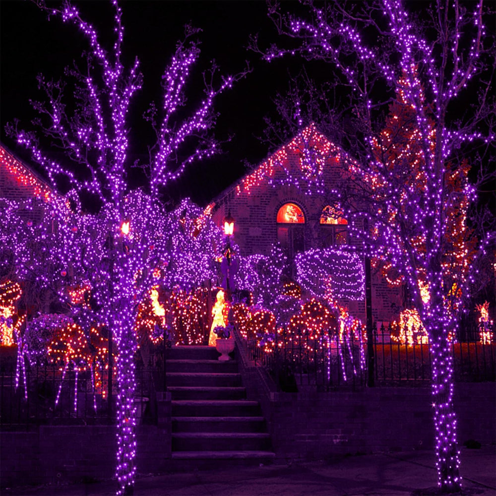 WATERGLIDE 1000 LED Halloween String Lights, 328 FT Green Wire LED Decorative...