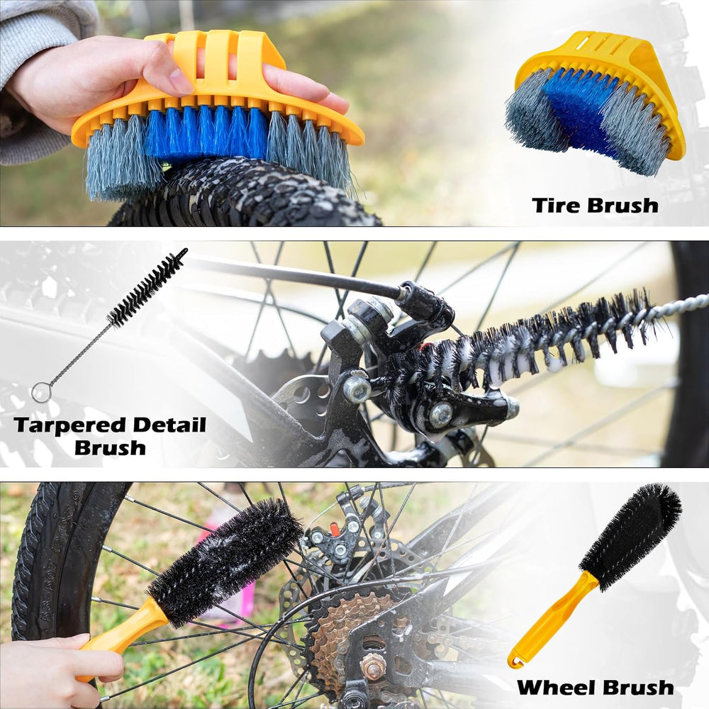 focopot Bike Cleaning Kit with 25 oz Bike Cleaner,10 Gear Floss,Toolbox