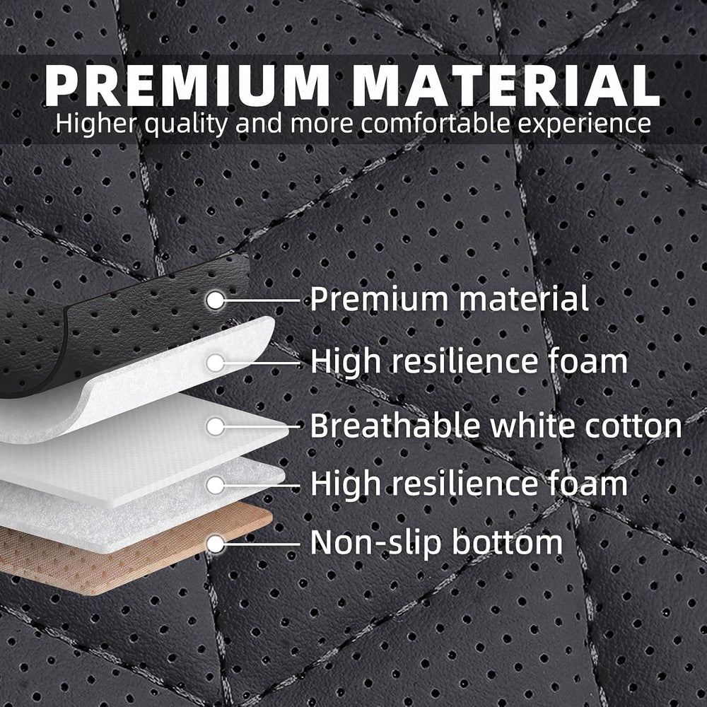 Black Car Seat Covers Full Set Leather Seat Cover for Car SUV Truck