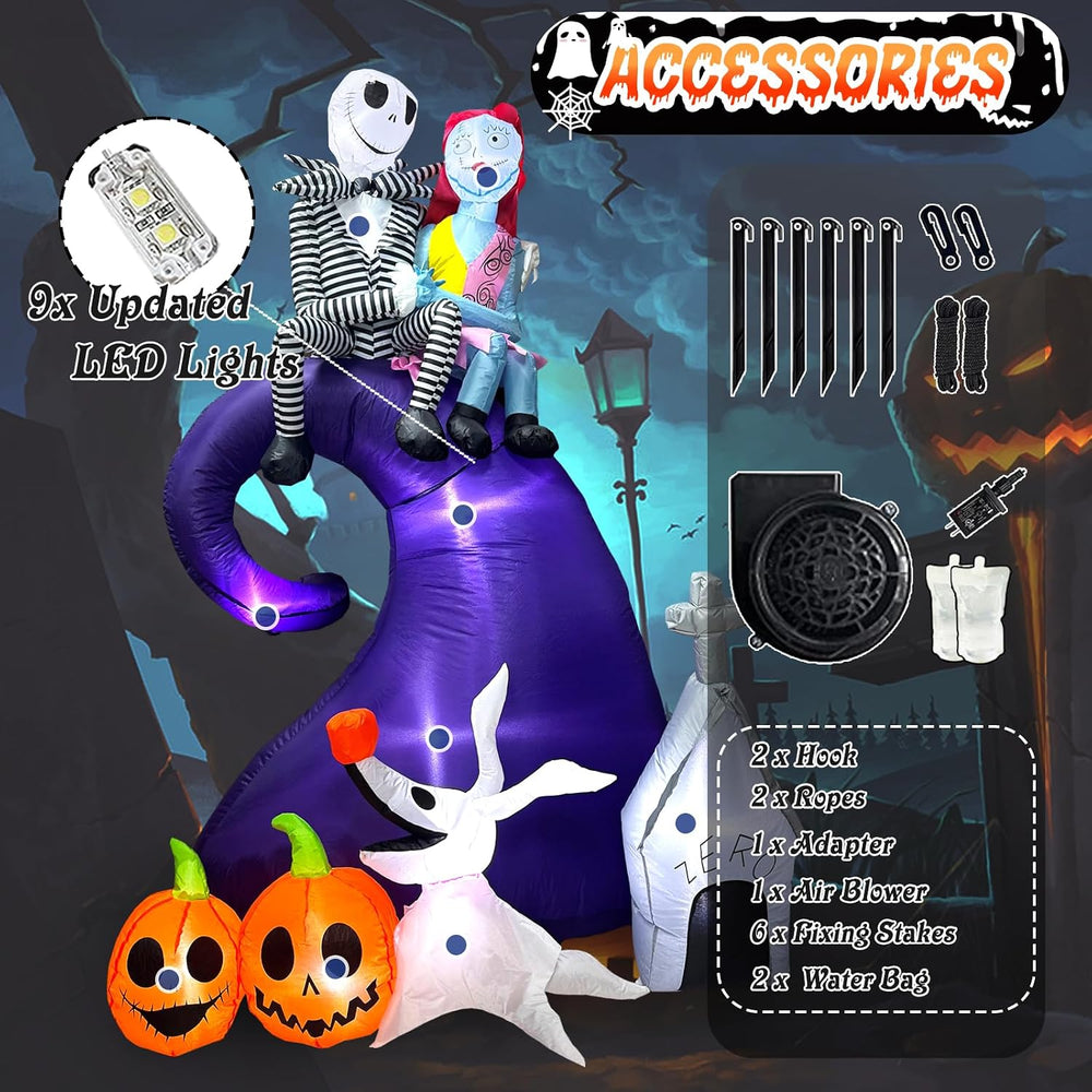 6 FT Halloween Inflatables Outdoor Decoration, Blow Up Yard Decorations with ...