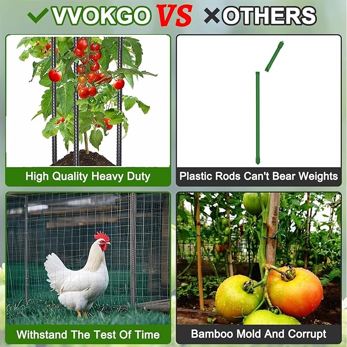 VVOKGO Rebar Stakes 36 Inch 16-Pack Concrete Form Stakes Heavy Duty Straight