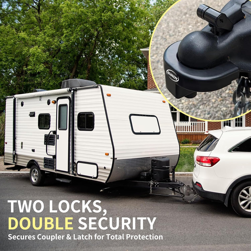 2 5/16Inch-Trailer-Hitch-Locks-Kit, Heavy Duty Anti Theft Trailer Tongue Lock...
