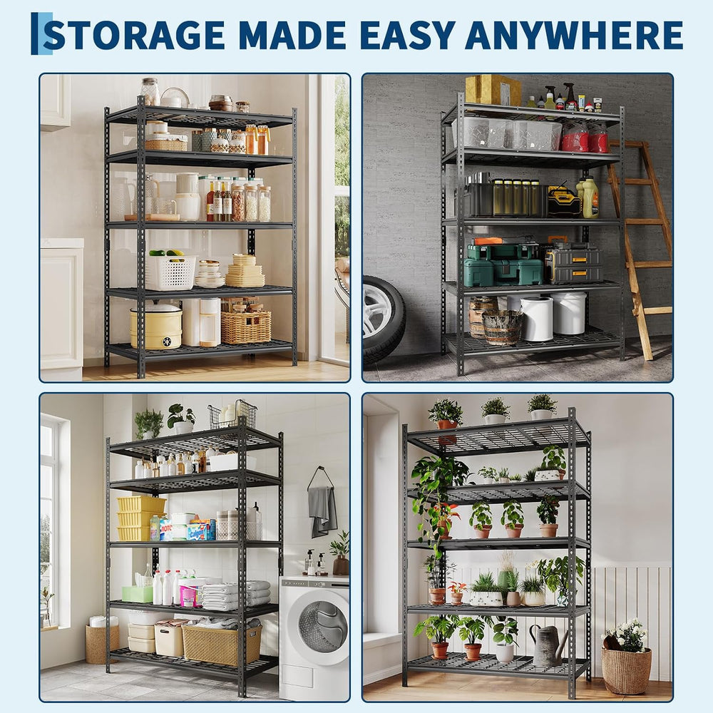 Garage Shelving 2000 LBS Storage Shelves Adjustable Metal Shelving Unit Heavy...