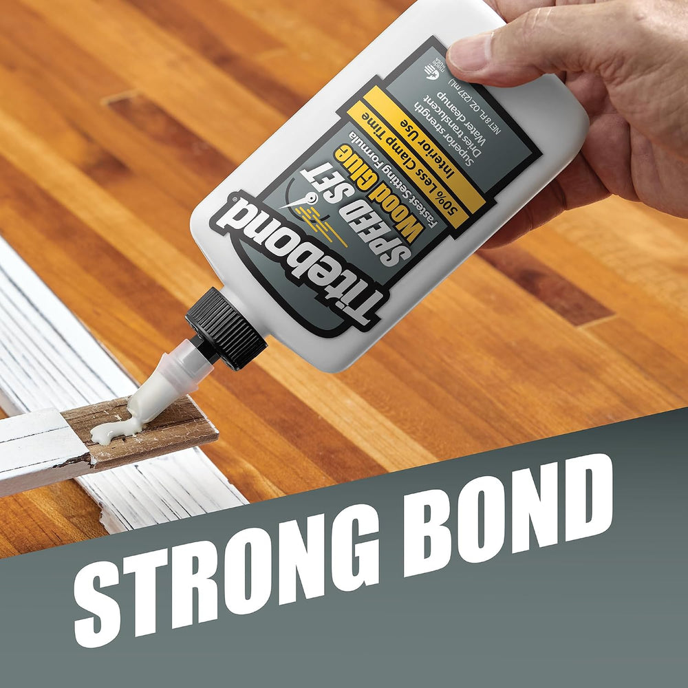 Titebond Speed Set Wood Glue 1 Gal. – Fast-Setting PVA Adhesive with 15-Minut...