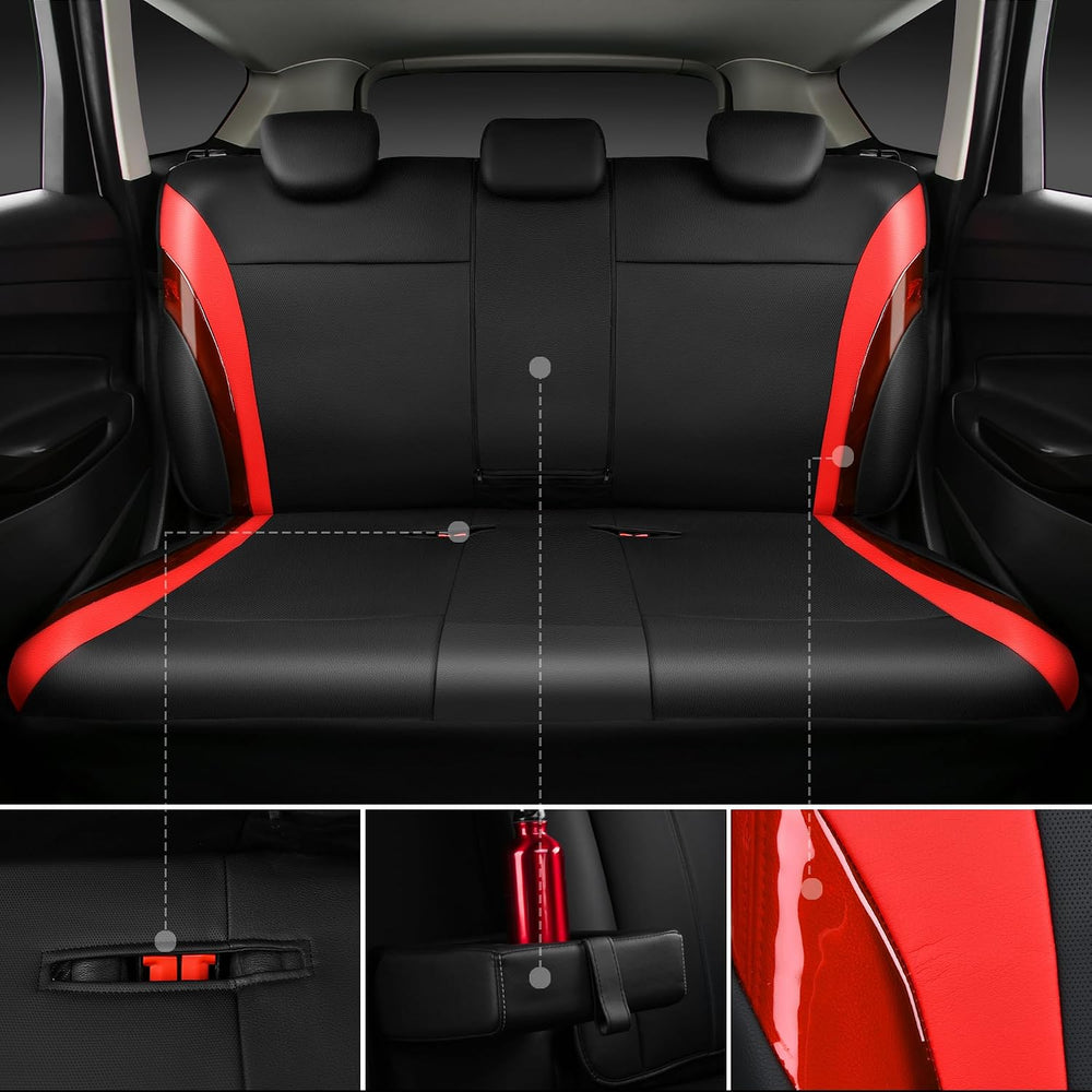 Jelly Leather Car Seat Covers Full Set,Waterproof Automotive Seat Covers for ...