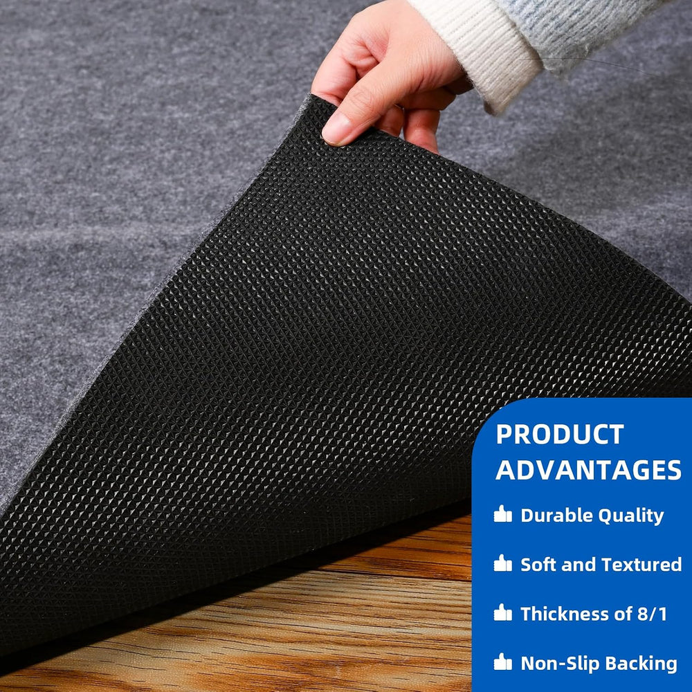 Garage Floor Mat, 5 x 6 Ft Waterproof Mat with Non-Slip Backing, Reusable Abs...