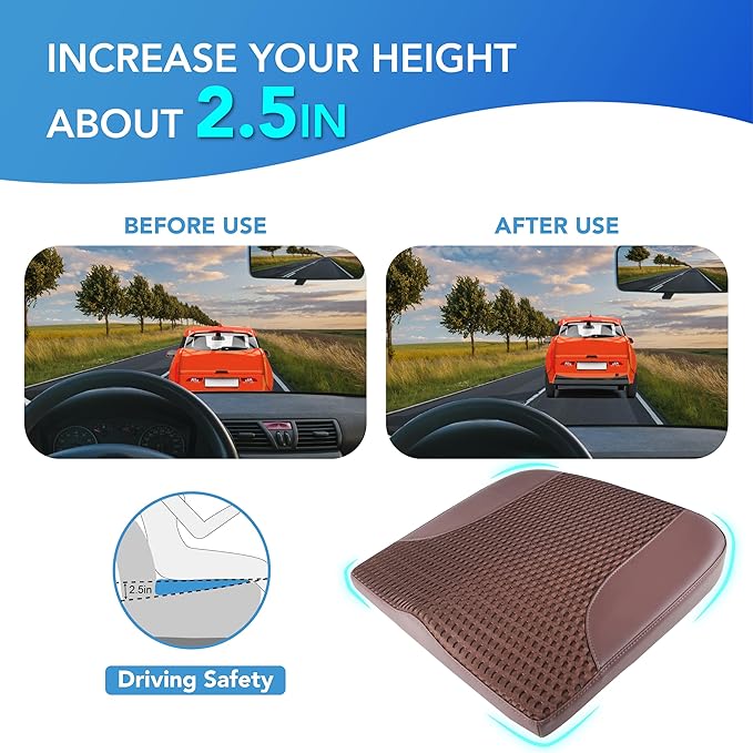 Car Seat Cushion, Comfortable Memory Foam Seat Pillow