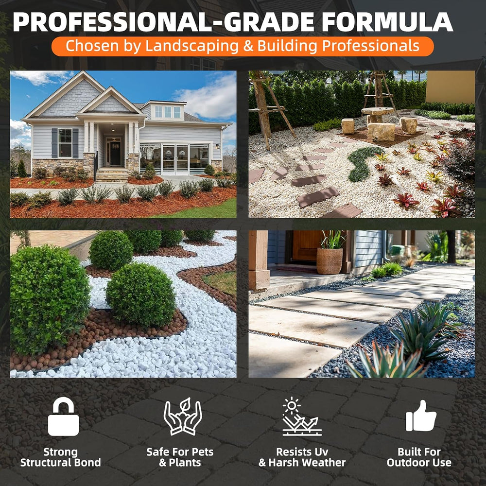 Rock Glue for Landscaping 2 Gallon, Ultra-Stick Mulch Bond Gravel Binder &...
