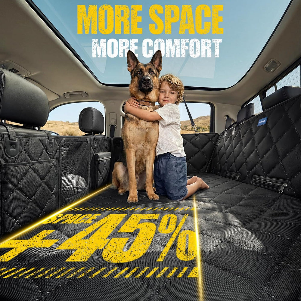 Rorhxia XL Dog Truck Seat Cover for Back Seat with 3 Support Rods
