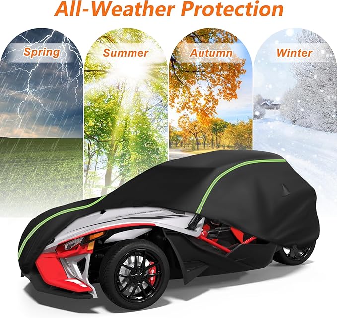 Full Cover Compatible with Polaris Slingshot with Roof, 420D Oxford Cloth