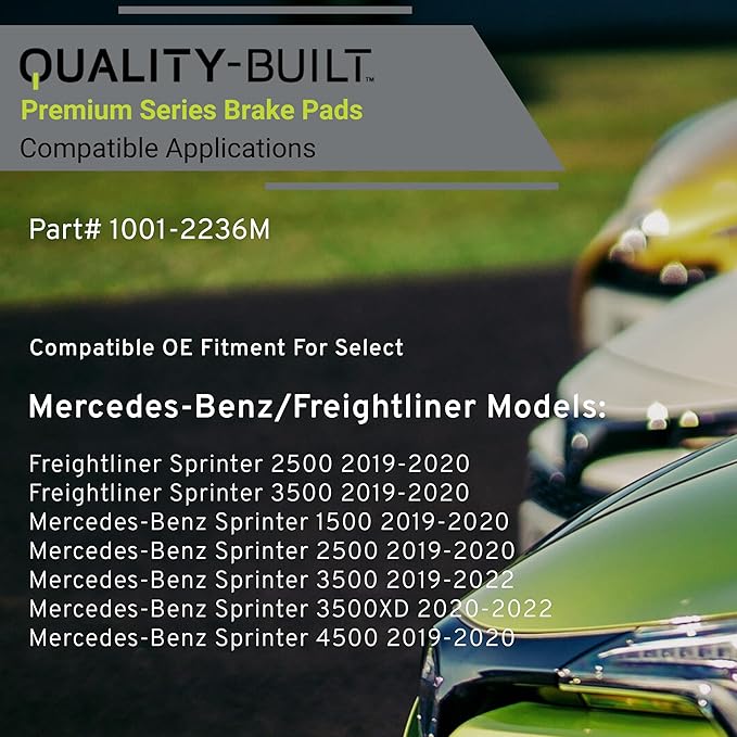 Premium Semi-Metallic Rear Brake Pads Compatible