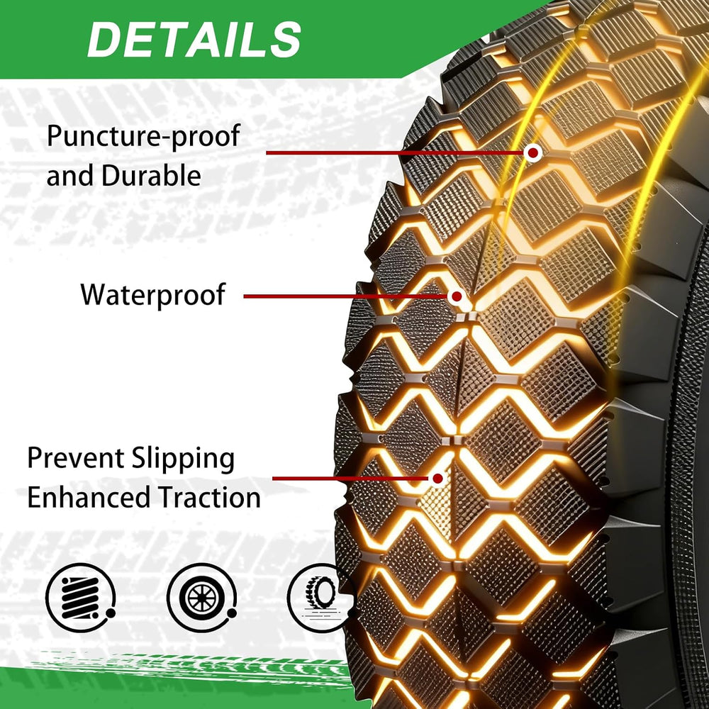 4.10/3.50-4 (4.10-4/410-4) Tire & Inner Tube with Bent Valve Stem - Unive...