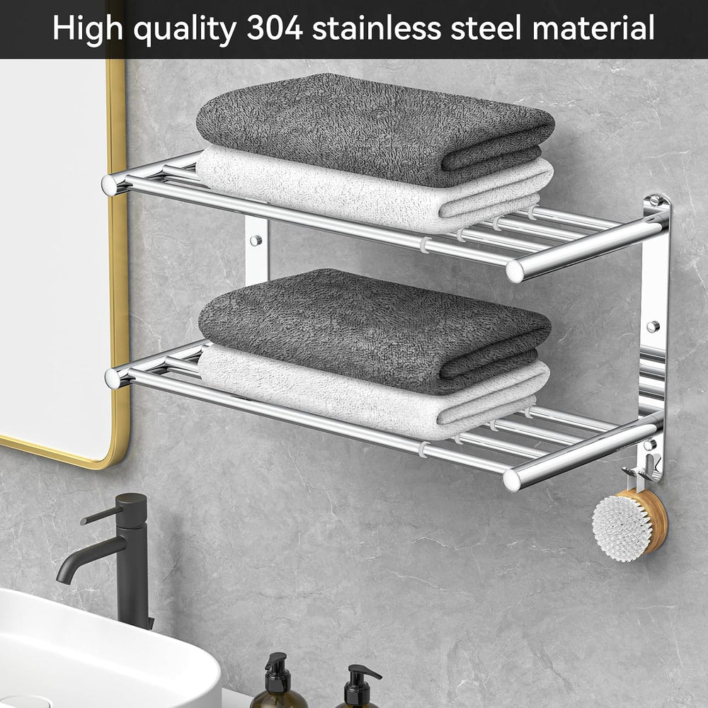 CAXIMSY Adjustable Towel Bar for Bathroom Wall Mount17-30.7inch Adhesive Show...