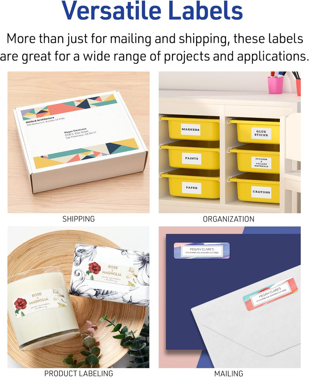 Avery® Full-Sheet Printable Shipping Labels, 8.5" x 11" Customizabl...