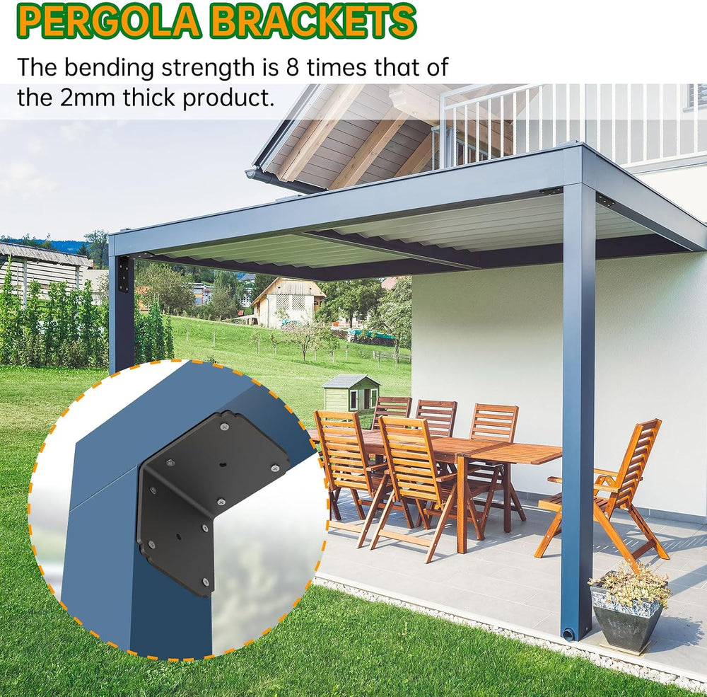 4x4x3.5 L Brackets Heavy Duty for Pergola ,4mm Extra Thick