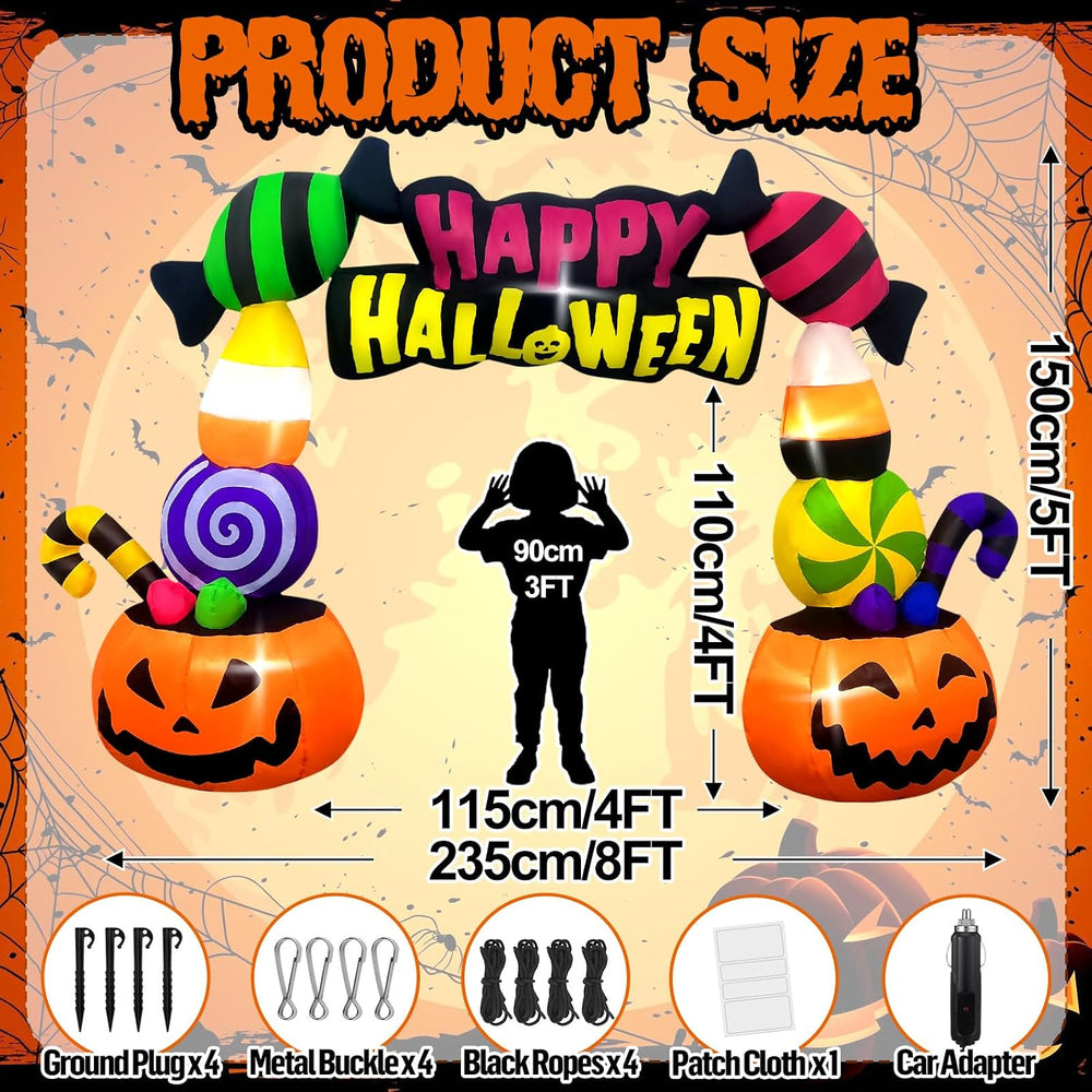 Kalolary 6FT Height Halloween Inflatables Trunk or Treat Car Decorations, Can...