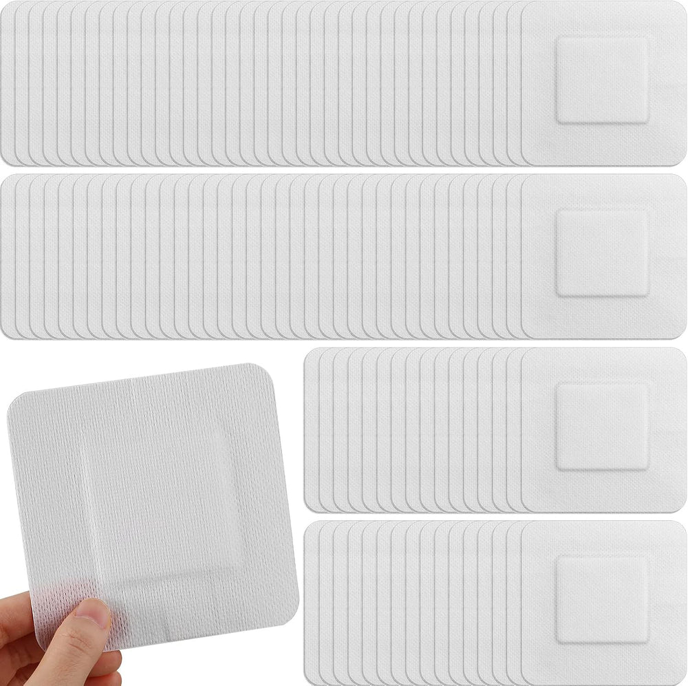 Nuogo 100 Pack Island Dressing 4"x4" Bordered Gauze Pads Breathable...