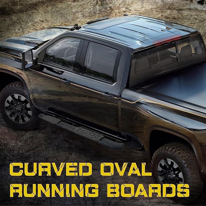 3.5 Inches Oval Tube Step Bar Running Boards Compatible
