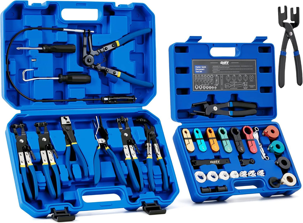 OMT 35pc Master Disconnect & Hose Clamp Pliers Tool, Car AC Fuel Line Kit