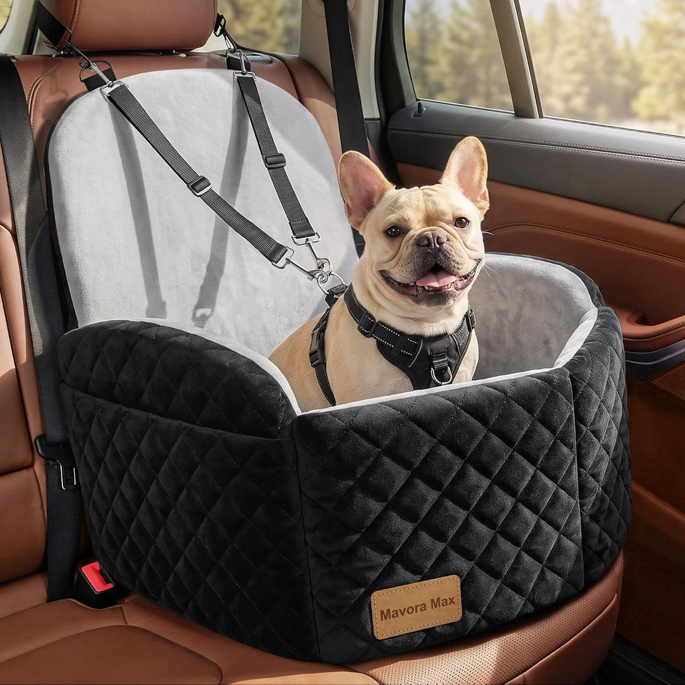 Dog Car Seat for Small/Medium Dogs & Puppies up to 35lbs, Elevated Booste...