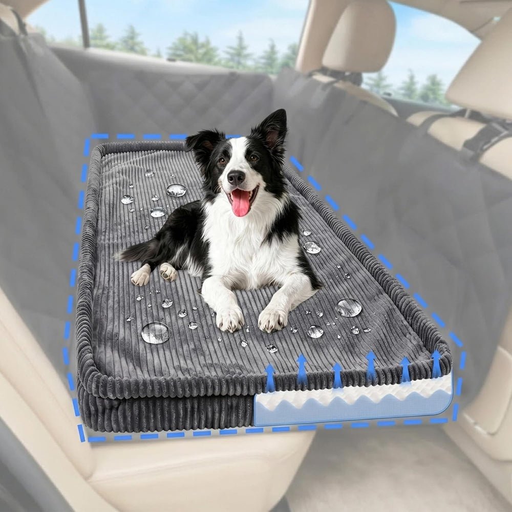 Loiion Dog Car Bed, Non-Slip Backseat Extender Pet Mat 50"x24.6"x2&...