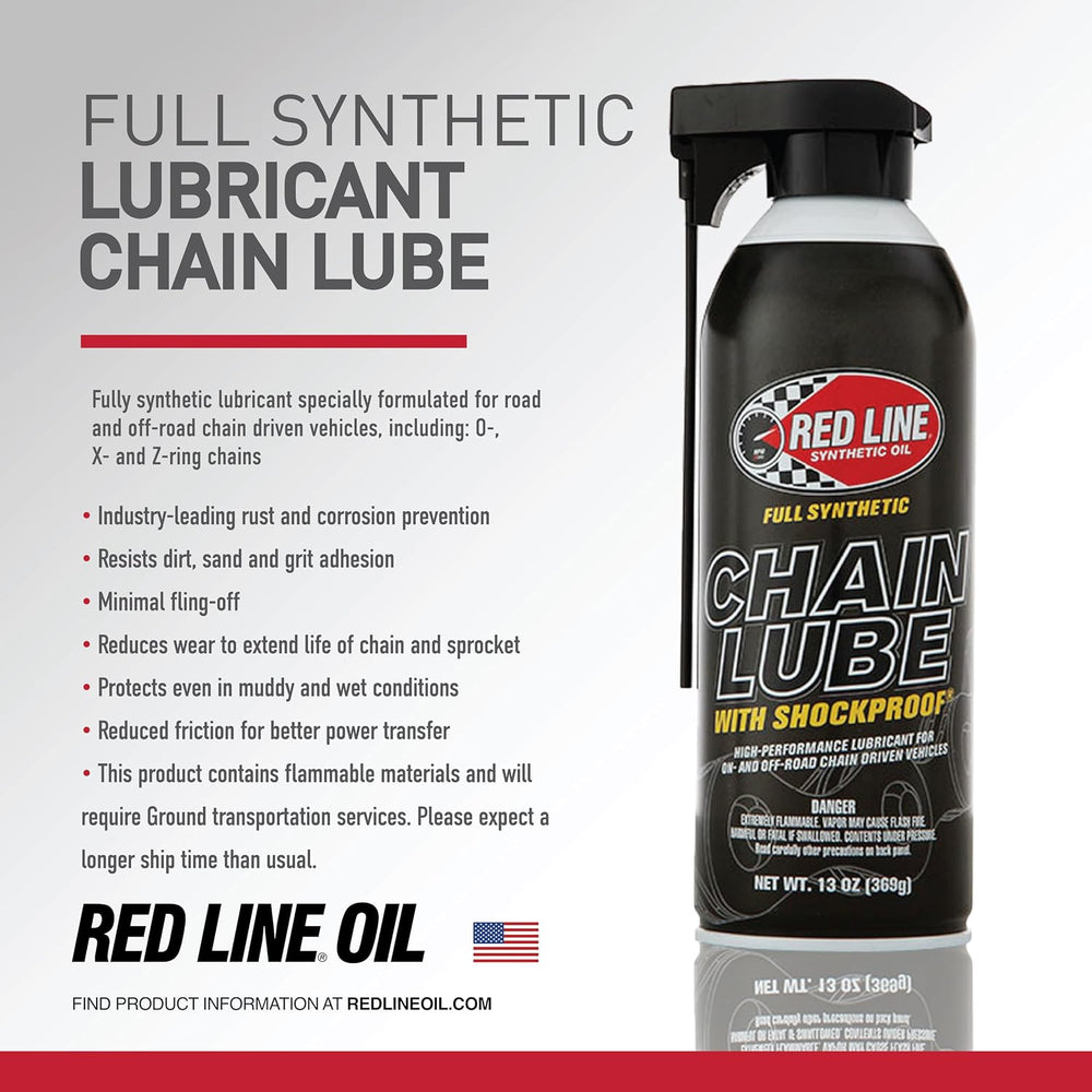 Red Line 43103 Chain Lube with Shockproof - 13 Ounce