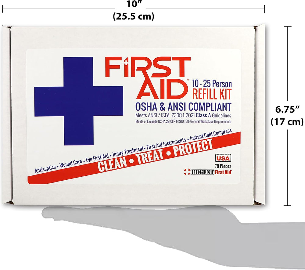 OSHA & ANSI 2021 Class A Refill Kit, 25 Person, 78 Pieces, First Aid Refill